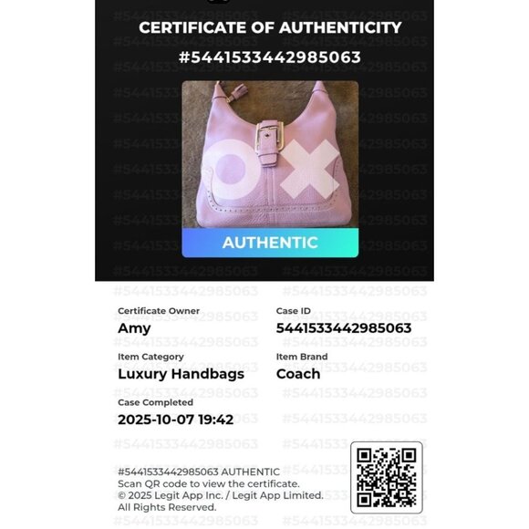 Coach Soho Hampton 5054 Pink Pebbled Leather Hobo Shoulder Bag Authenticated - Picture 5 of 16